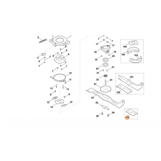 STIHL  Osłona blaszana 6107 706 8215